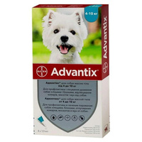 Краплі від бліх і кліщів для собак (1 піпетка) Advantix by Bayer Animal 4-10кг (4007221047230)