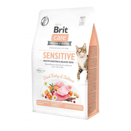 Сухий корм Brit Care Cat GF Sensitive HDigestion & Delicate Taste 400 г  (8595602540716)