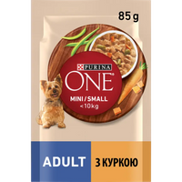 Вологий корм Purina One Mini/Small Adult для собак до 10кг з куркою 85 г (8445290298263)