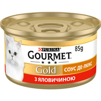 Вологий корм Purina Gourmet Gold "Соус Де-Люкс" з яловичиною 12x85 г (7613036705134)