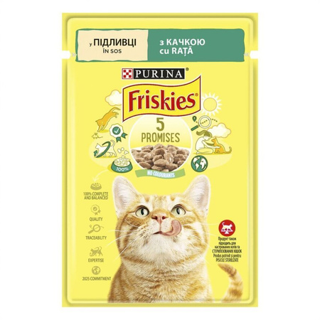 Вологий корм для котів Purina Frieskies з качкою 85 г (7613036962278)