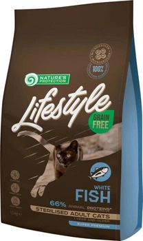 Сухий корм  Nature's Protection Lifestyle White Fish Adult Cat 1.5кг (4771317458025)