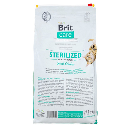 Сухий корм Brit Care Cat GF Sterilized Urinary Health для стерилізованих котів 7 кг (8595602540723)