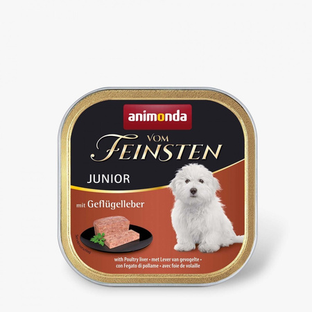 Вологий корм Animonda Vom Feinsten Junior with Poultry liver з печінкою для цуценят 150 г  (4017721826570)