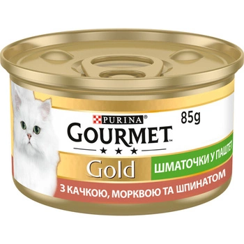 Вологий корм для котів Purina Gourmet Gold шматочки у паштеті з качкою 85 г (7613033728778)