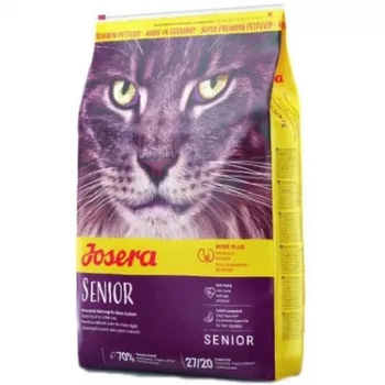 Сухий корм для кішок Josera Senior 10 кг (4032254757856) + Нашийник Bayer Форесто від бліх і кліщів для собак і кішок малих порід 38см