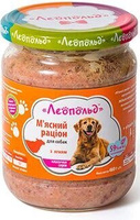 Вологий корм для собак Леопольд М'ясний раціон з ягням 460 г (4820185490818)