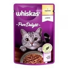 Вологий корм Whiskas Pure Delicht для котів курка в желе 24x85г (5900951303333)