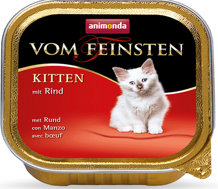 Вологий корм Animonda Vom Feinsten Kitten with Beef з яловичиною для кошенят 100 г (4017721832205)