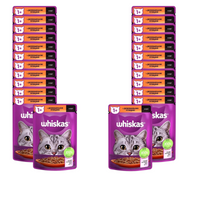 Консервований корм Whiskas з домашньою птицею у соусі 24x85г (5900951302015)