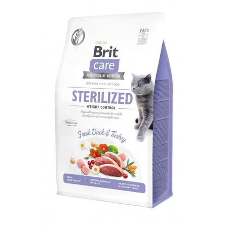 Сухий корм Brit Care Cat GF Sterilized Weight Control для стерилізованих котів 2 кг (8595602540792)