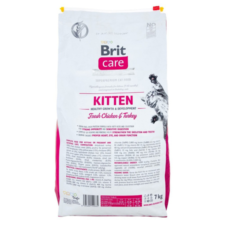 Сухий корм Brit Care Cat GF Kitten HGrowth & Development для кошенят 7 кг (8595602540662)