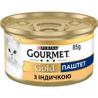 Вологий корм Purina Gourmet Gold для дорослих котів паштет з індичкою 85 г (7613031380992)