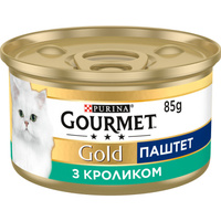 Вологий корм для котів Purina Gourmet Gold паштет з кроликом 12x85 г (7613033728747)