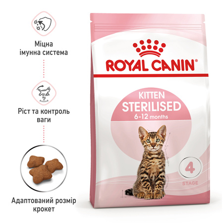 Сухий корм Royal Canin Kitten Sterilised для стерилізованих кошенят 2 кг (3182550805186)