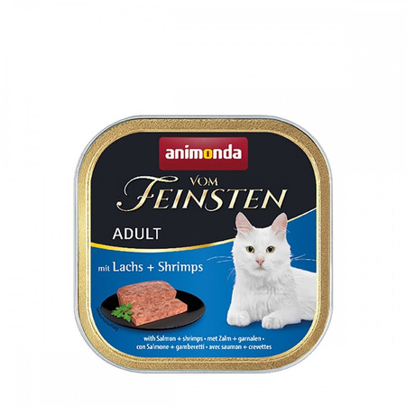 Вологий корм Animonda Vom Feinsten Adult with Salmon+Shrimps з лососем для котів 100 г (4017721832021)