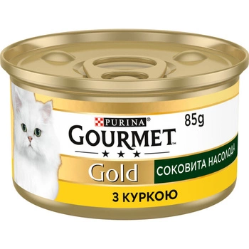 Вологий корм Purina Gourmet Gold з куркою для дорослих котів 24x85г (8445290823342)