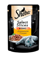 Консервований корм Sheba Select Slices з домашньою птицею у соусі 12x85г (4770608257293)