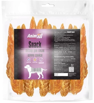 Ласощі AnimAll Snack курячі слайси для собак 500 г (2000981199449)