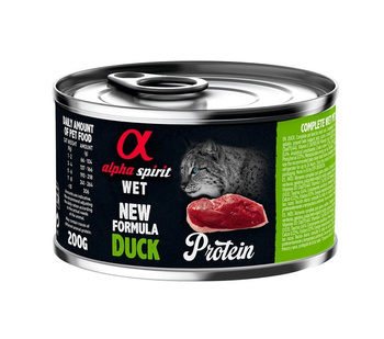 Вологий корм для дорослих котів Alpha Spirit з качкою 200 г суміш смаків (8436586311292)