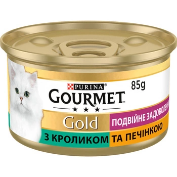 Вологий корм Purina Gourmet Gold з кроликом та печінкою 12x85 г (7613031381081)