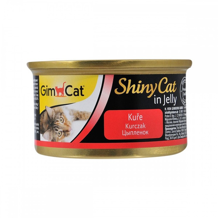 Вологий корм GimCat Shiny Cat для котів з куркою 70 г (4002064413112)