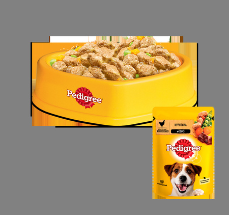 Вологий корм Pedigree для дорослих собак з куркою та овочами в соусі 100г (5900951017322)