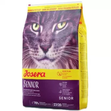 Сухий корм для кішок Josera Senior 10 кг (4032254757856) + Нашийник Bayer Форесто від бліх і кліщів для собак і кішок малих порід 38см