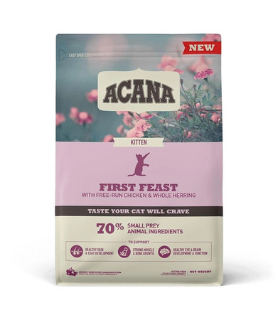 Сухий беззерновий корм Acana First Feast для кошенят курча/оселедець 0.34 кг (064992714284)