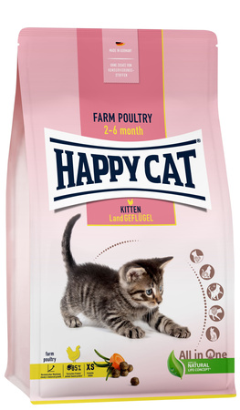 Сухий корм Happy Cat Kitten Land Geflügel для кошенят зі смаком птиці 4 кг (4001967139914)