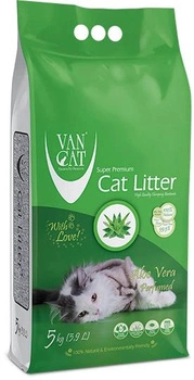 Наповнювач для котячого туалету Van Cat Super Premium Quality Aloe Vera 5 кг (8699245856330)