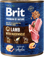 Вологий корм Brit Premium Lamb with Buckwheat 800г (8595602561858)