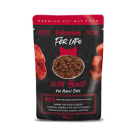 Вологий корм для котів Fitmin For Life pouch Adult Beef 85 г (8595237015160)