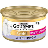 Вологий корм Purina Gourmet Gold для кошенят, паштет з телятиною 85 г (7613036330596)