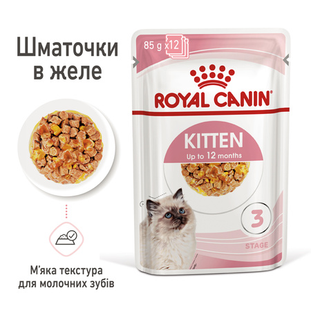 Вологий корм Royal Canin Kitten in Jelly для кошенят 85г (9003579311714)