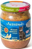 Вологий корм для кішок Леопольд М'ясні делікатеси з птахом 500 г (4820185490115)