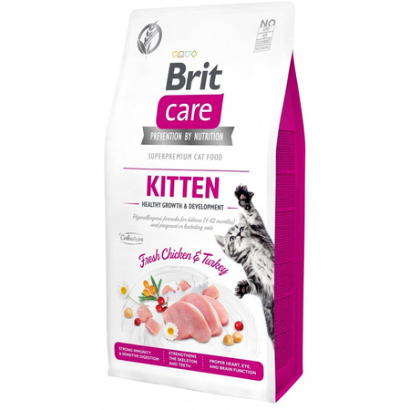 Сухий корм Brit Care Cat GF Kitten HGrowth & Development для кошенят 7 кг (8595602540662)