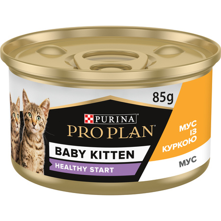 Вологий корм Purina Pro Plan Baby Kitten для кошенят після відлучення від матері мус 12x85 г (8445290673718)