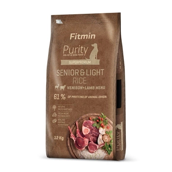 Сухий корм для собак Fitmin dog Purity Rice Senior&Light Venison&Lamb 12 кг (8595237016013)