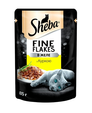 Консервований корм Sheba Fine Flakes з куркою в желе 85г (4770608257224)