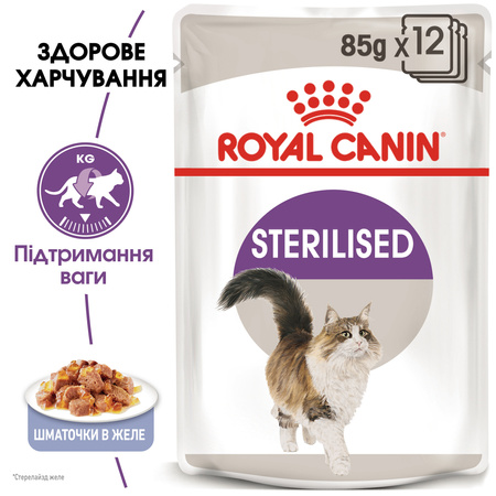 Паучі Royal Canin STERILISED JELLY 85 г (9003579311776)