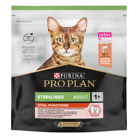 Сухий корм для котів Purina Pro Plan Sterilised Adult 1+ Vital Functions з лососем 400 г (7613036544832)