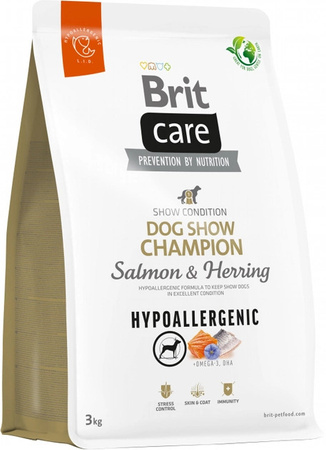 Сухий корм для собак Brit Care Dog Hypoallergenic Dog Show Champion з лососем і 3 кг (8595602559114)