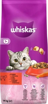 Сухий корм для дорослих кішок Whiskas з яловичиною 2x14кг (5900951014345)