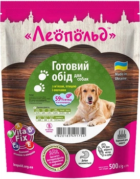 Корм для собак Леопольд Готовий обід з м'ясом, птицею і овочами 500 г (4820185491754)