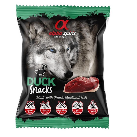 Ласощі для собак Alpha Spirit Snacks напіввологі беззернові кубики з качкою 50 г (8436586310059)