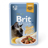 Вологий корм Brit Premium Cat Pouch для котів філе тунця в соусі 85 г (8595602518548)