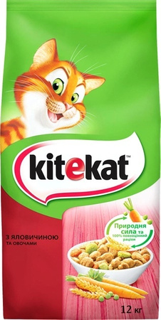 Сухий корм для котів Kitekat Яловичина з овочами 12кг (5900951013065)