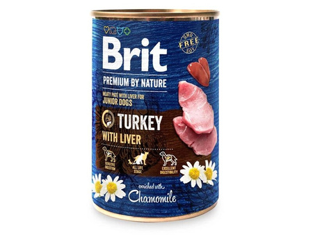 Вологий корм Brit Premium by Nature Junior Turkey with Liver 800г (8595602561810)